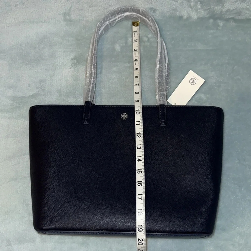 Tory Burch Elegant Tory Navy Small Tote